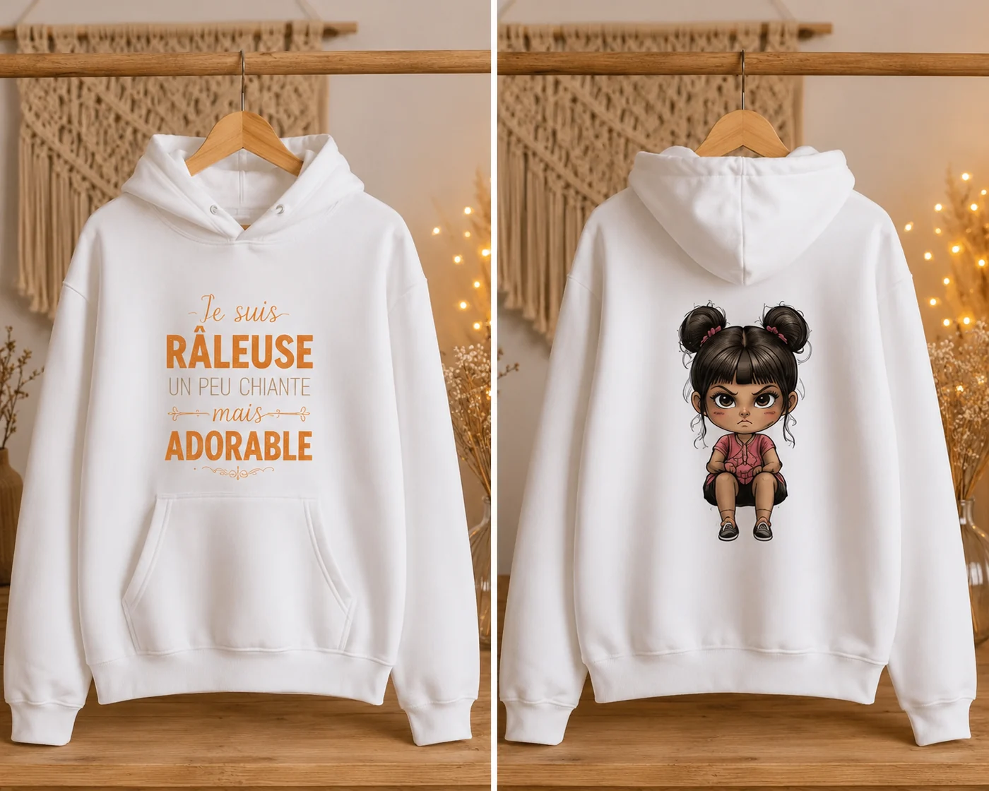 Pull personnalisé face et dos Maison de Krikri